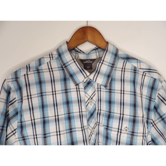 Eddie Bauer Travex‎ Short Sleeve Button Up Size Large #1154 - Picture 2 of 7